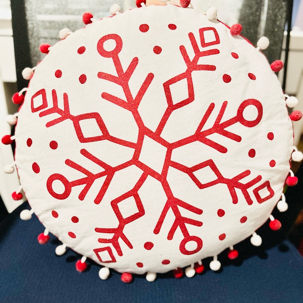 Michael’s Ashland Red and White Snowflake Pillow